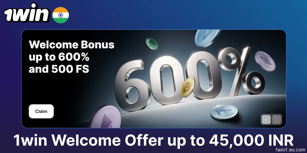 1win welcome bonuses available for players from India