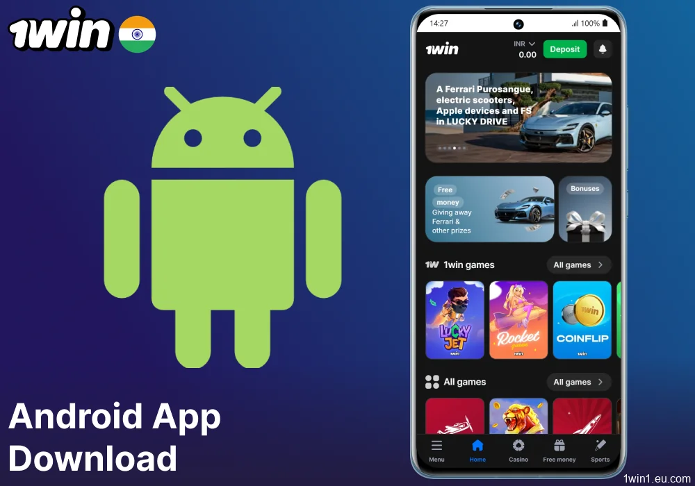 1win app for Android available for Indian players