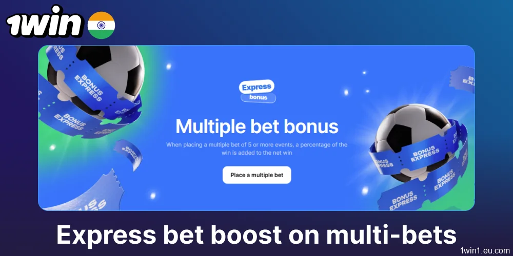 Express bet bonus available on 1win for Indian players