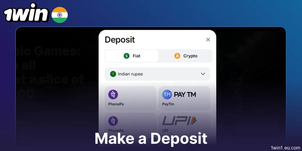 Make a Deposit on 1win India