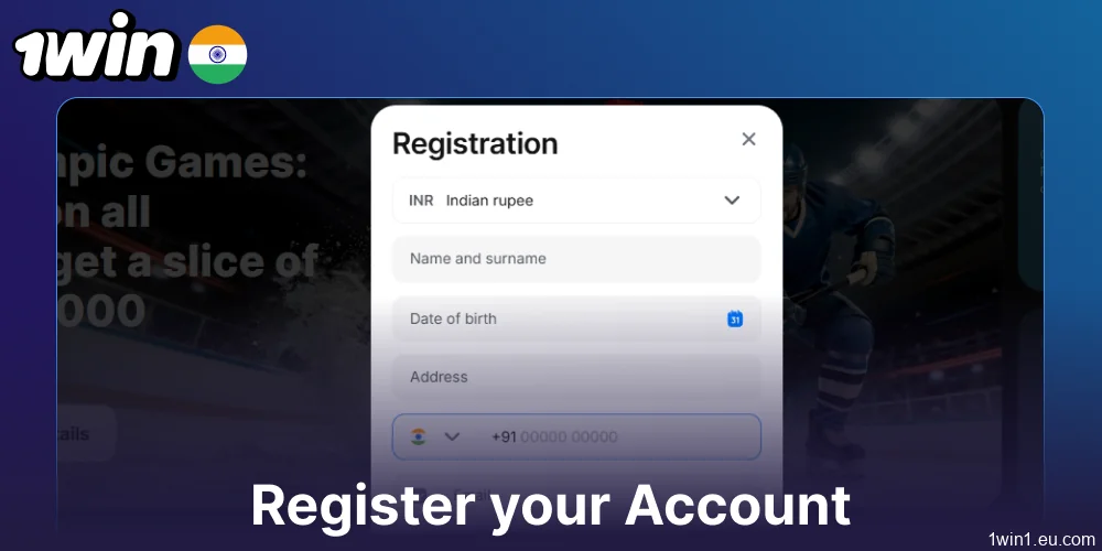 Register your Account on 1win India