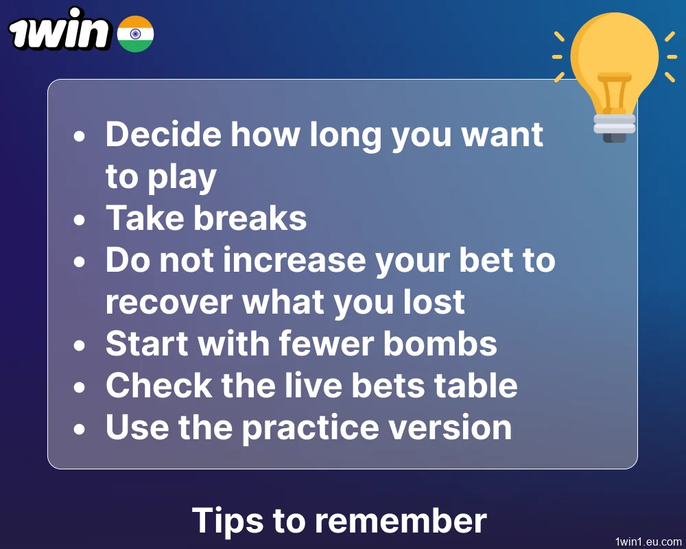 Tips and advice for playing the Mines game on 1win successfully